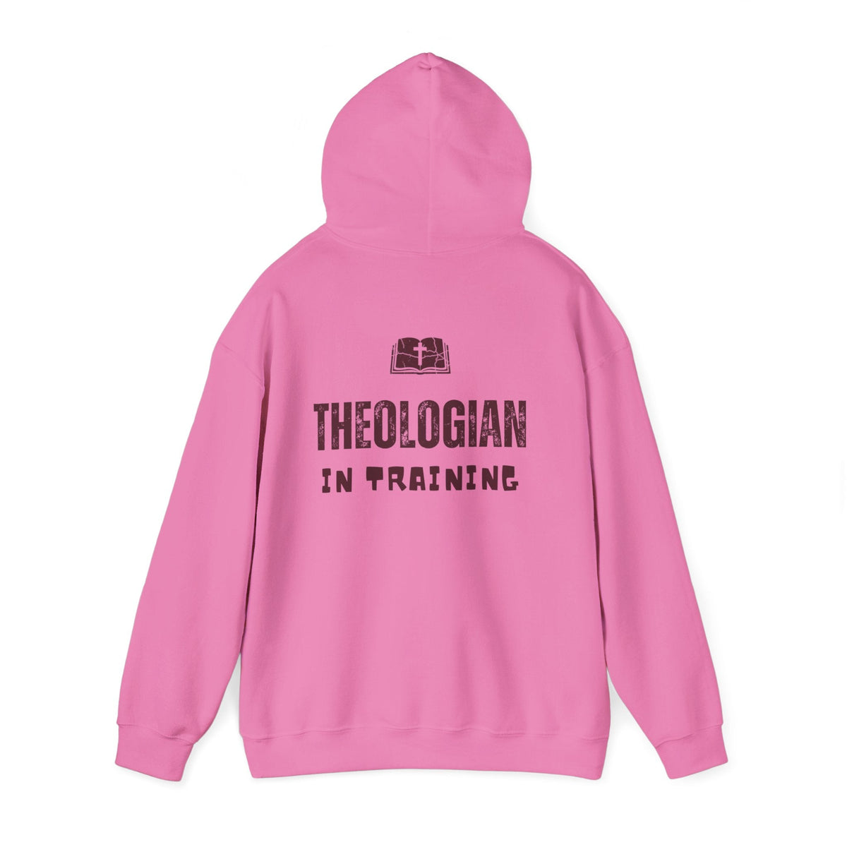 Theologian in Training Hoodie – Open Bible & Cross Christian Hoodie for Faithful Growth Printify