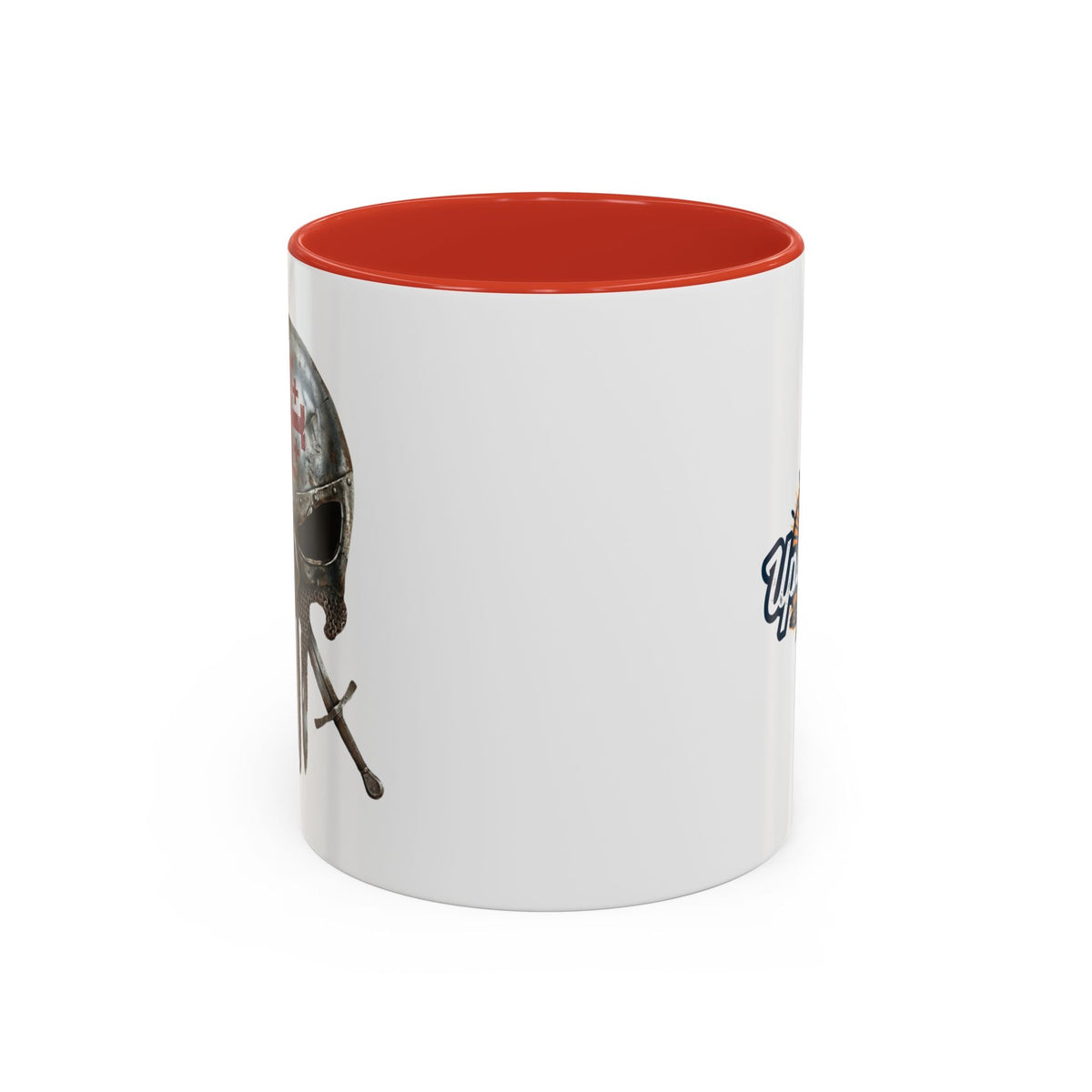 Crusader Knight Coffee Mug — 'Armor of God' Christian Skull 11/15oz Accent Mug Printify