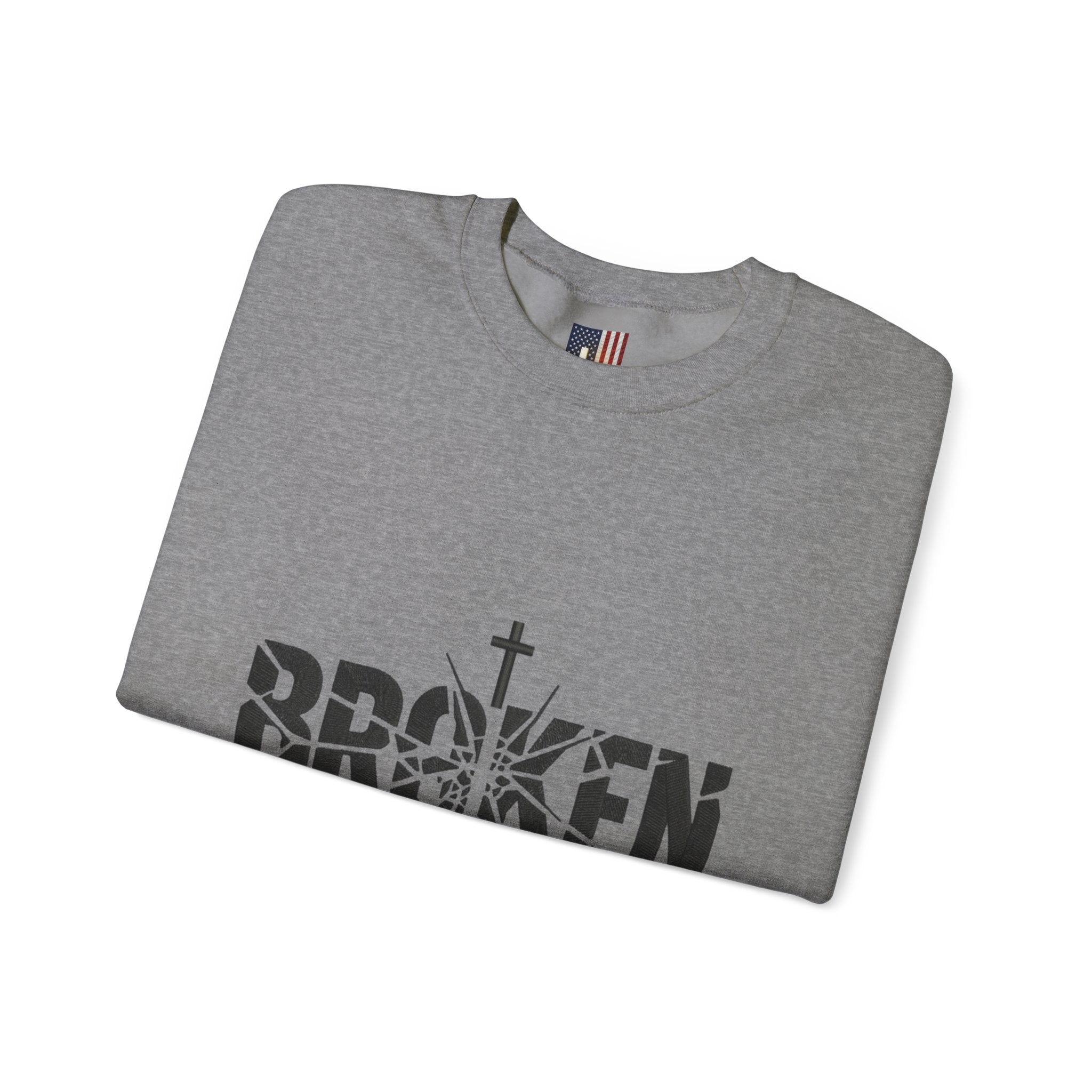 Broken But Chosen Crewneck Sweatshirt Printify