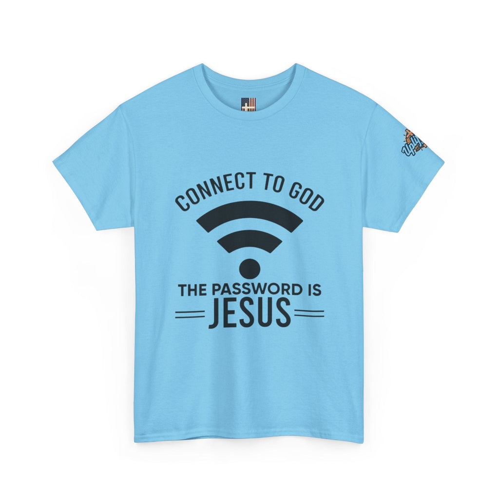 Connect to God T-shirt - WIFI Password is Jesus - Funny Christian Faith T-shirt Printify