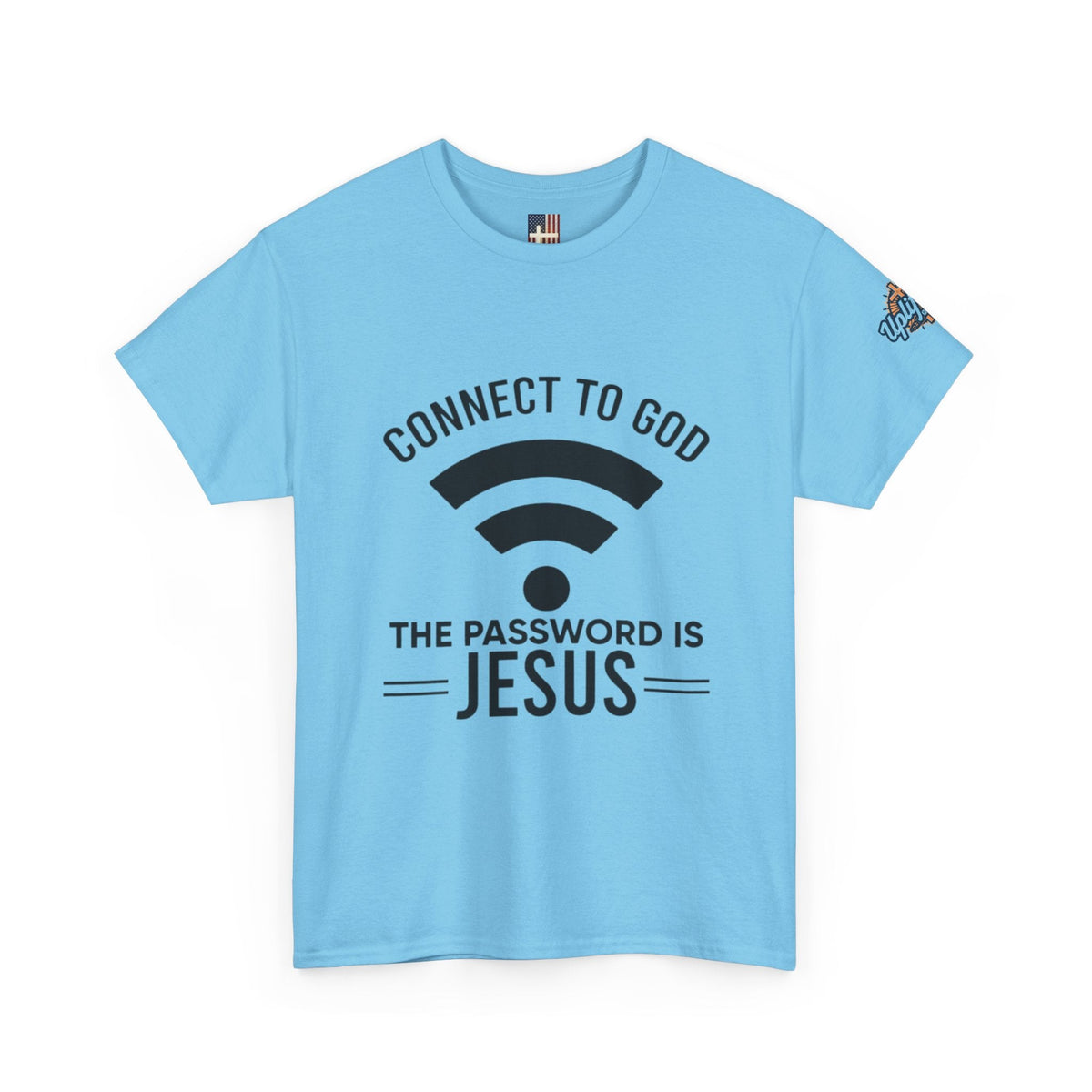 Connect to God T-shirt - WIFI Password is Jesus - Funny Christian Faith T-shirt Printify