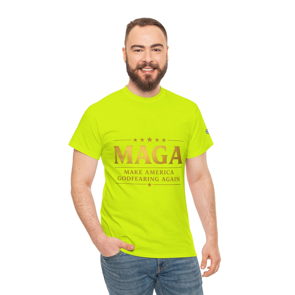 MAGA Gold Letter T-Shirt — "Make America Great Again" Printify
