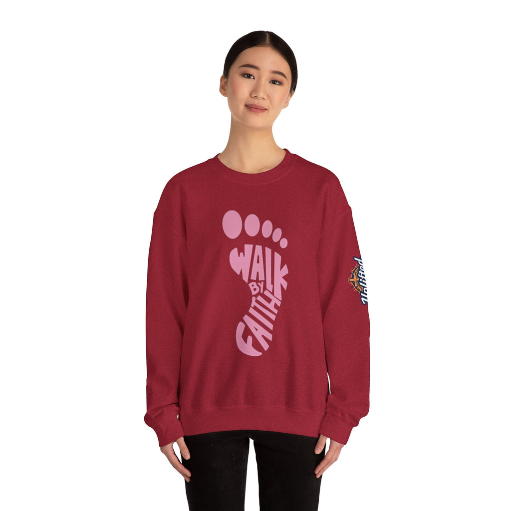 Walk By Faith Footprint Sweatshirt Printify