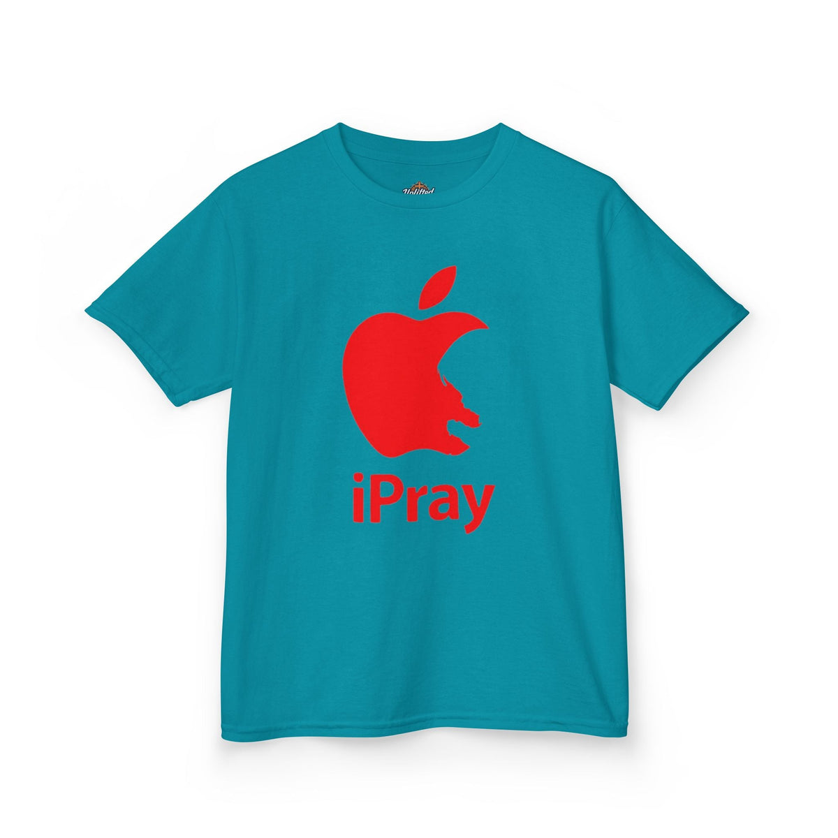 Kids Graphic Tee — Red iPray Logo Prayer Shirt for Children Printify