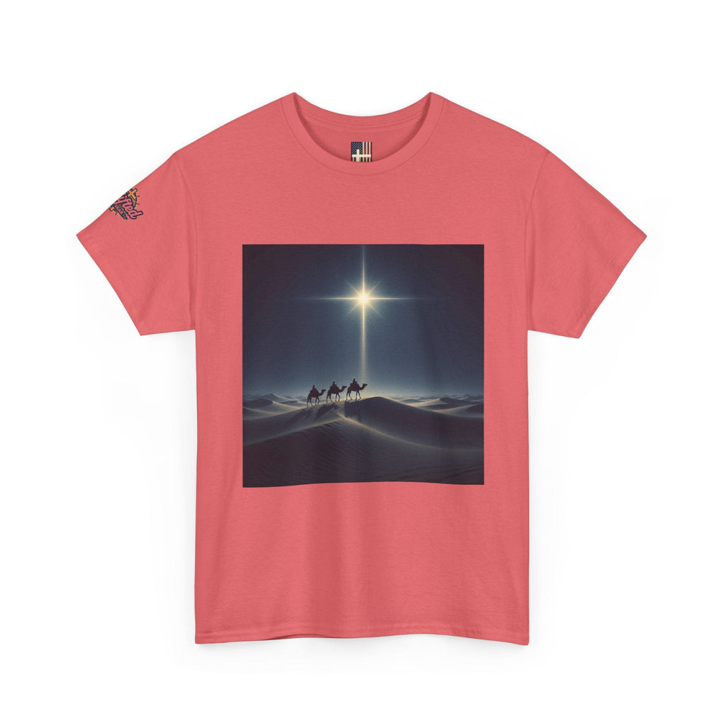3 Wise Men T-shirt – Magi Camels Nativity Journey Christian Christmas T-shirt for Epiphany Faith & Holy Night Printify