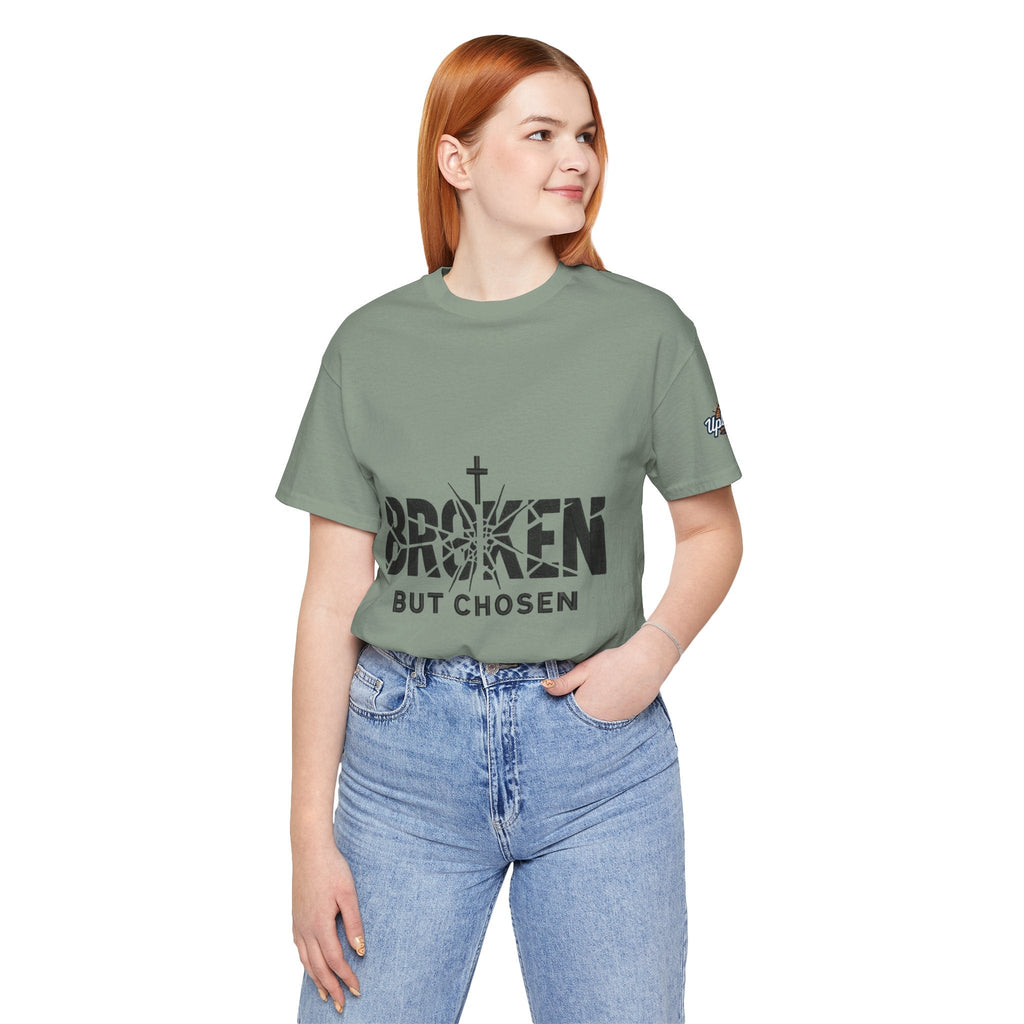 Broken But Chosen T-Shirt — Inspirational Faith Graphic Tee Printify