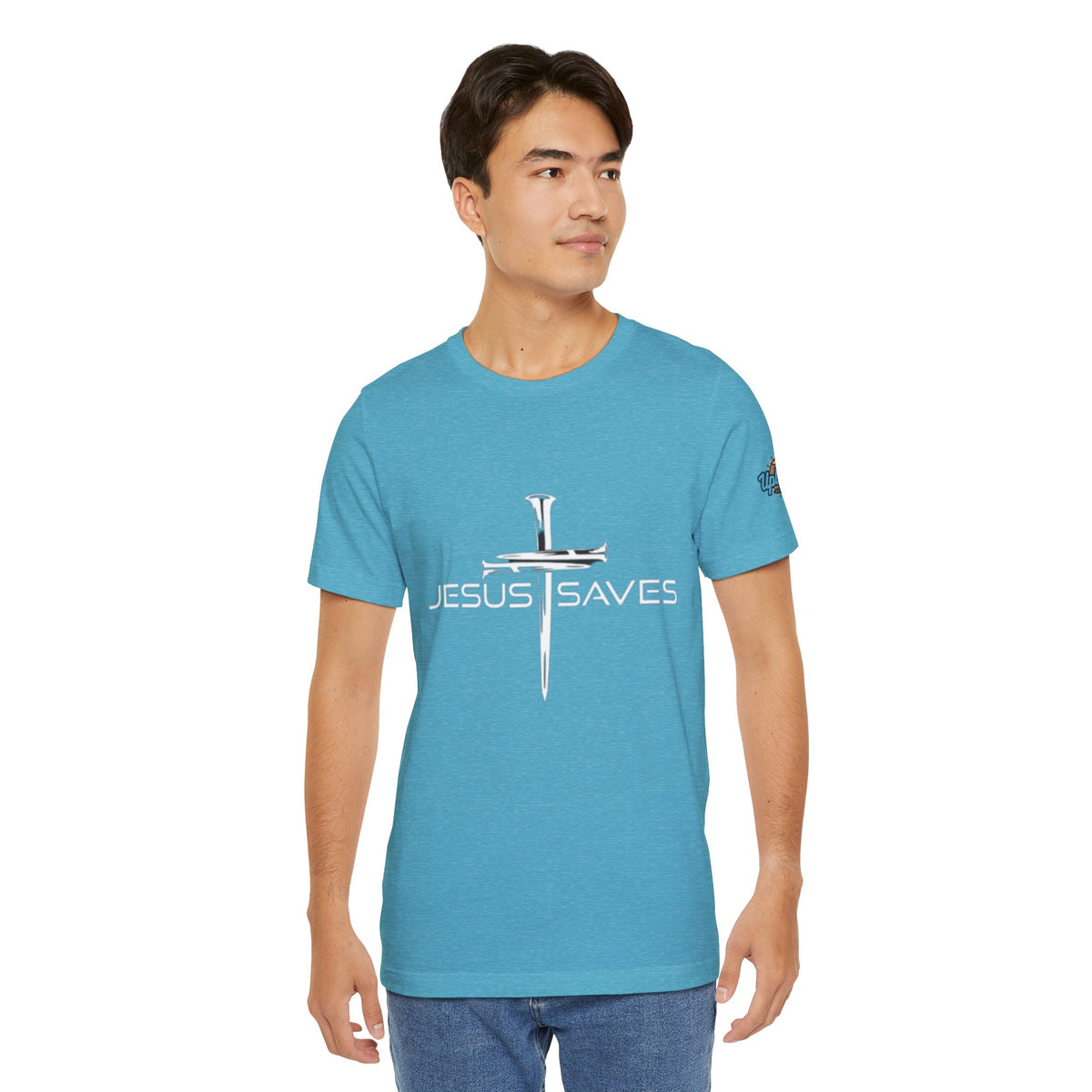 Copy of Jesus Saves T-shirt – 3 Nails Crucifix Cross Christian T-shirt for Redemption Faith & Bold Salvation