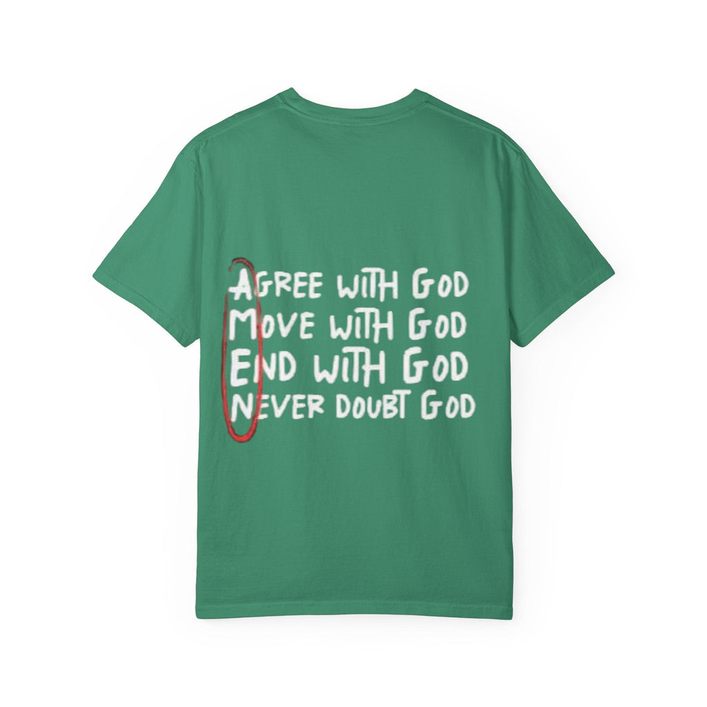 AMEN Acronym T-Shirt – Always Agree with God Move with God End with God Never Doubt God Christian Tee for Unwavering Faith Printify
