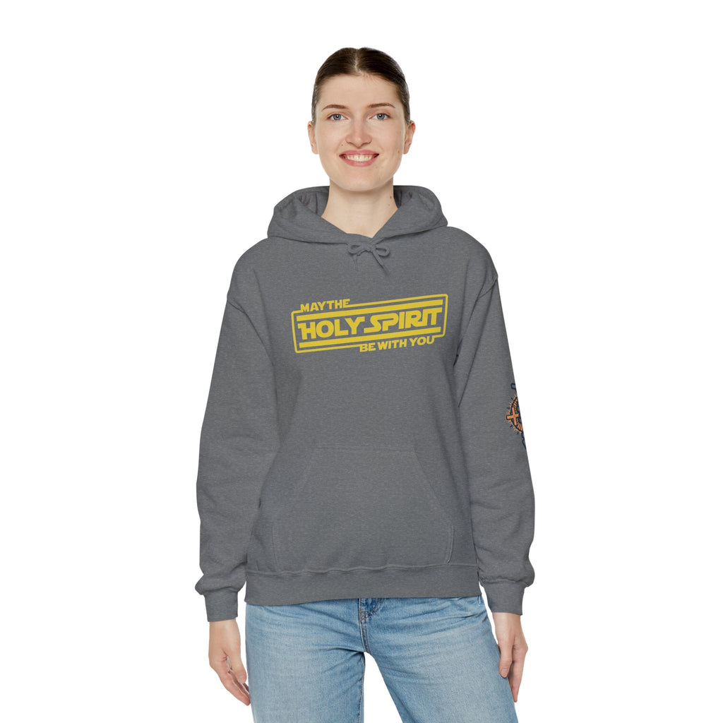 May the Holy Spirit Be With You Hoodie - Christian Star Wars Parody Hoodie Printify