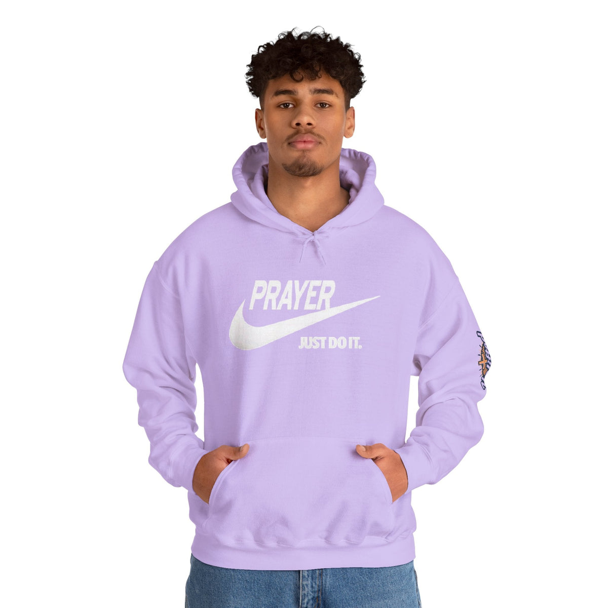 Prayer Just Do It Hoodie - Funny Christian Nike Parody Hoodie - Faith Gear Printify