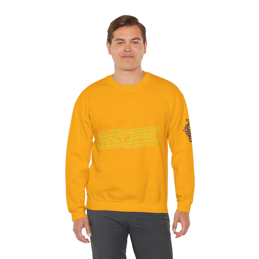 May the Holy Spirit Be With You Sweatshirt - Christian Star Wars Parody Sweatshirt Printify