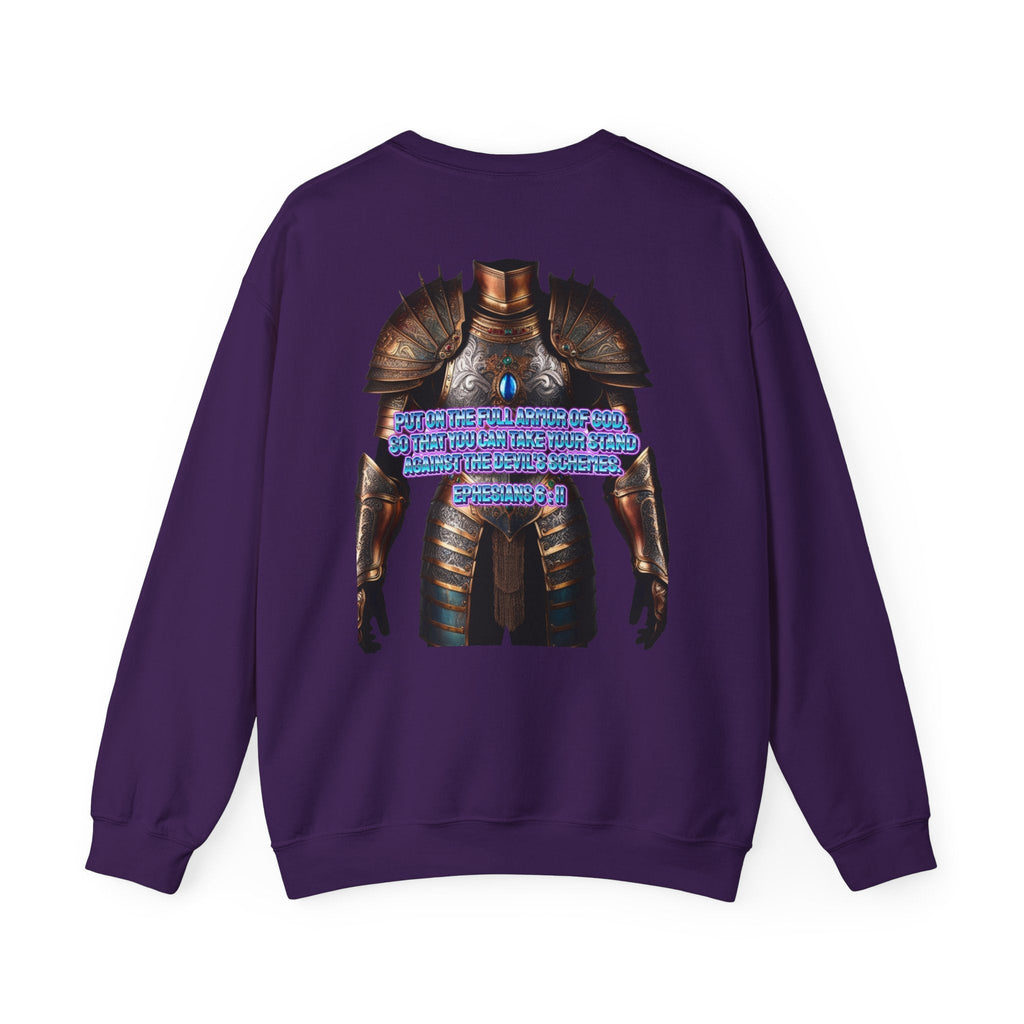 Religious Graphic Armor Of God Design - Unisex Heavy Blend™ Crewneck Sweatshirt Printify