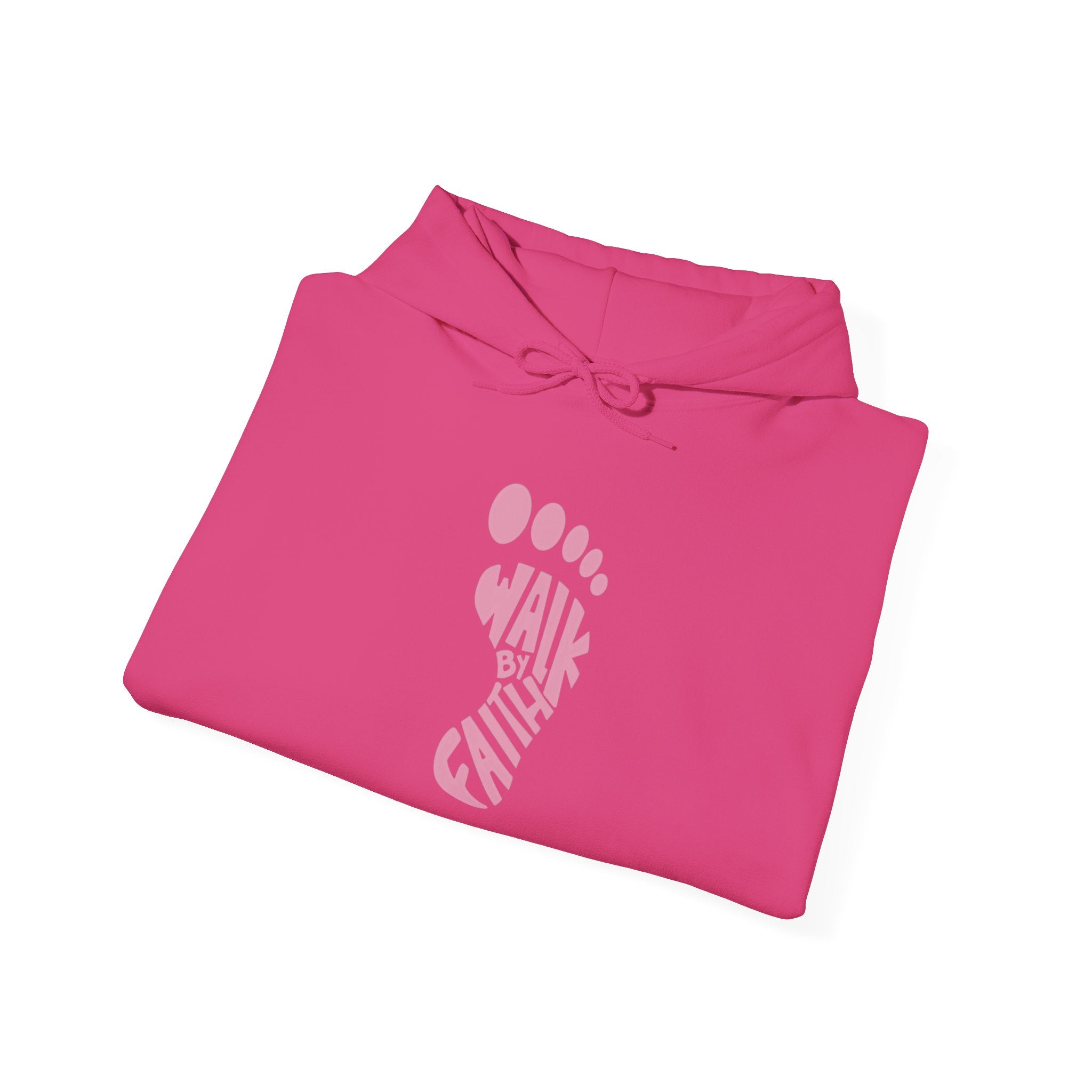 Walk By Faith Footprint Hoodie Printify