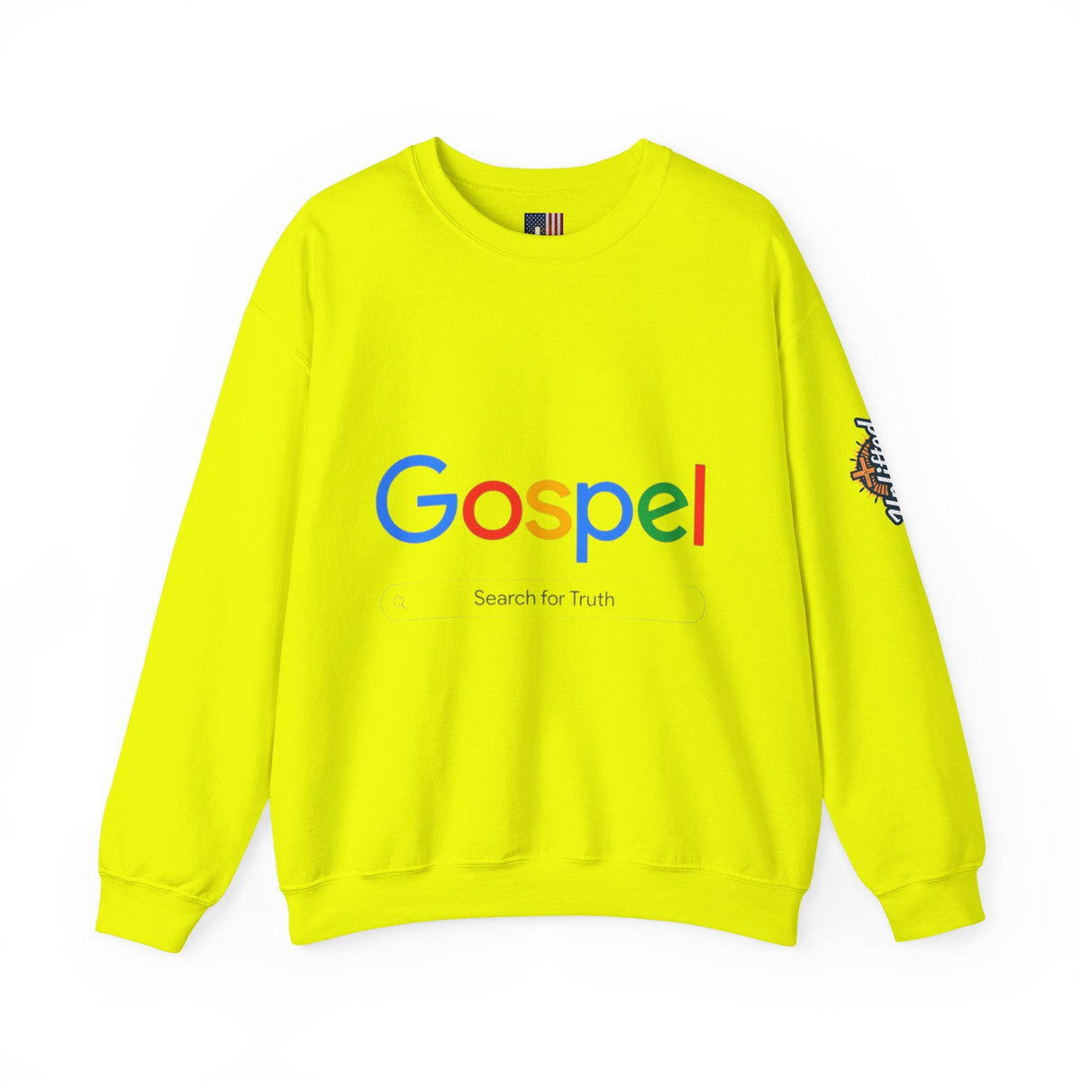 Gospel Graphic Sweatshirt — "Gospel" Colorful Logo Christian Sweatshirt Printify