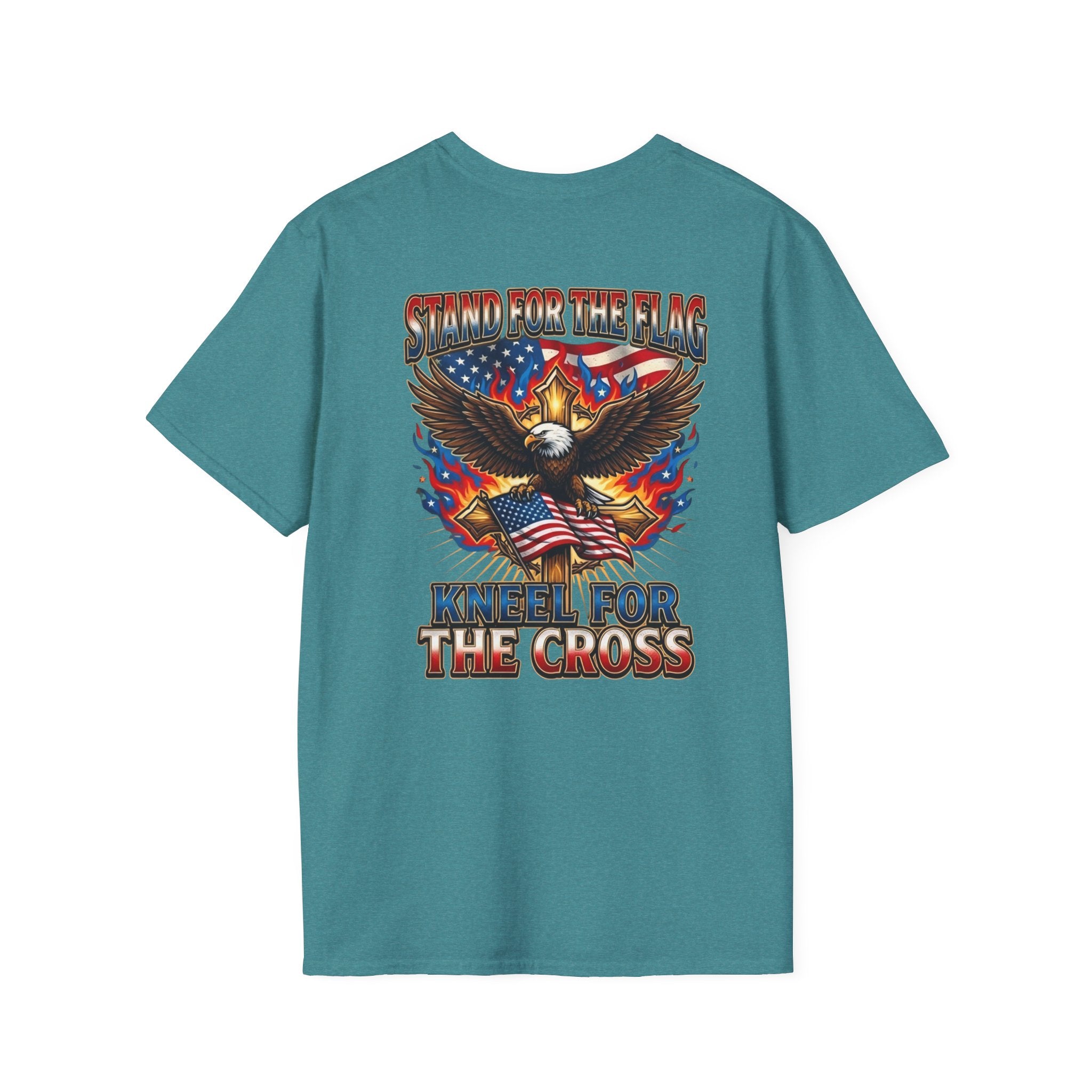 Stand for the Flag Kneel for the Cross T-shirt | Patriotic Eagle T-shirt Printify