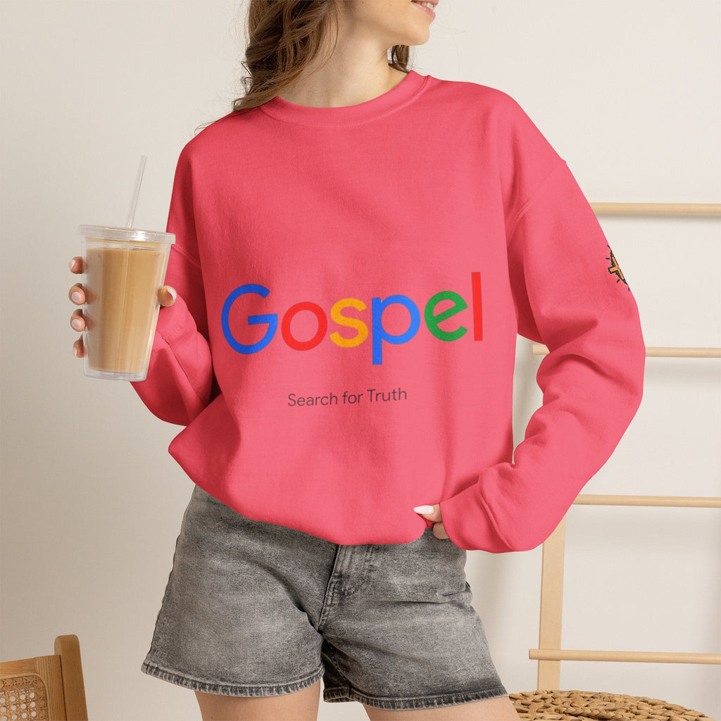 Gospel Graphic Sweatshirt — "Gospel" Colorful Logo Christian Sweatshirt Printify
