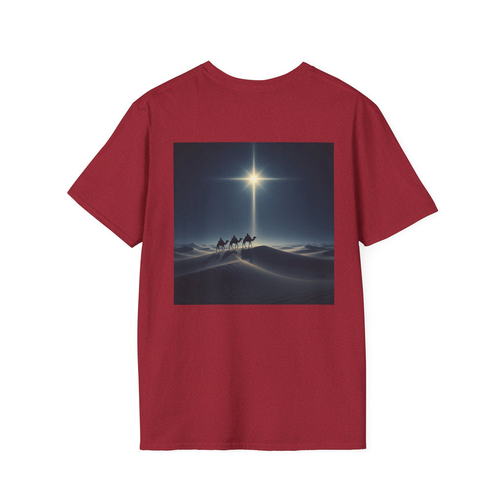 3 Wise Men T-shirt – Magi Camels Nativity Journey Christian Christmas T-shirt for Epiphany Faith & Holy Night Printify