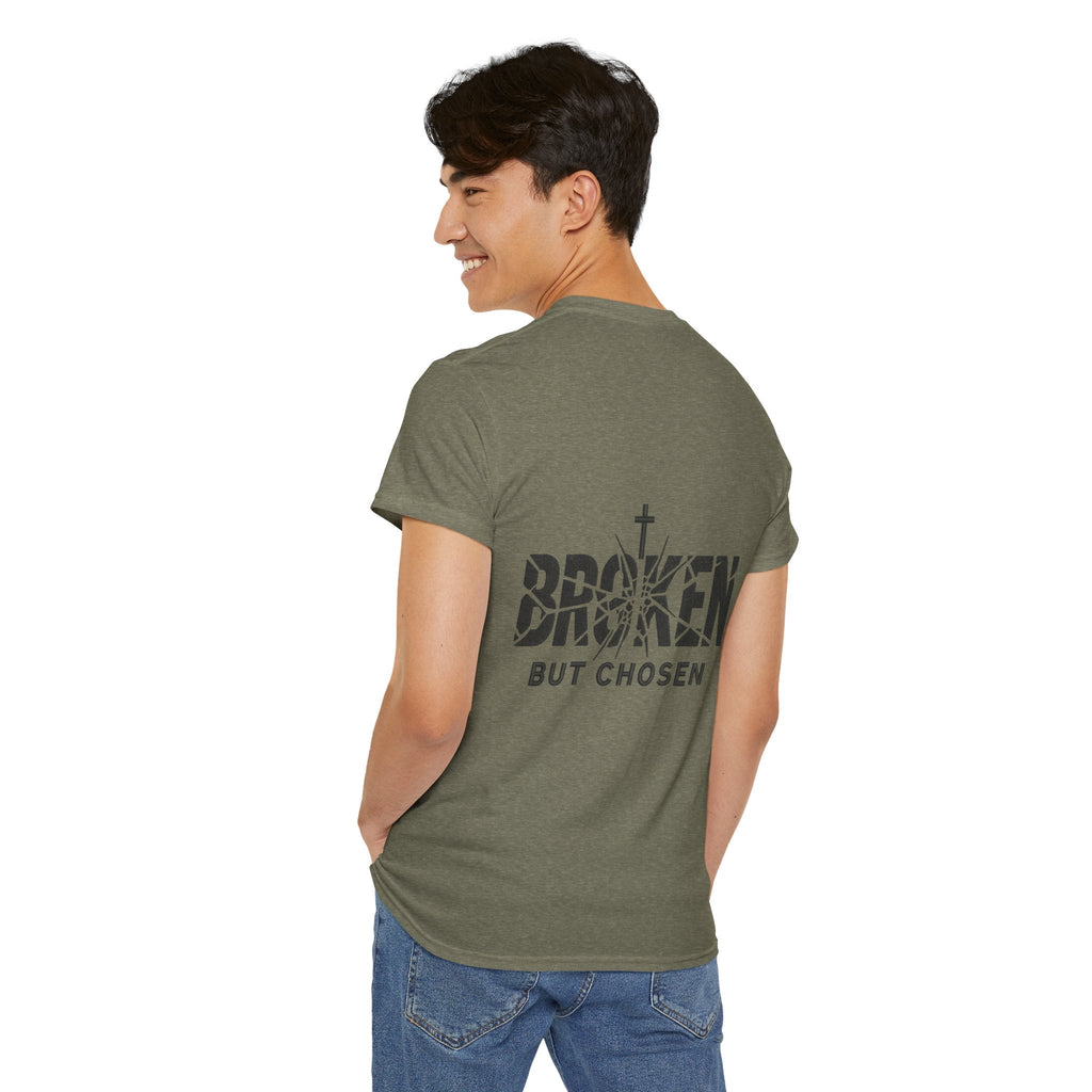 Broken But Chosen T-Shirt — Inspirational Faith Graphic Tee Printify