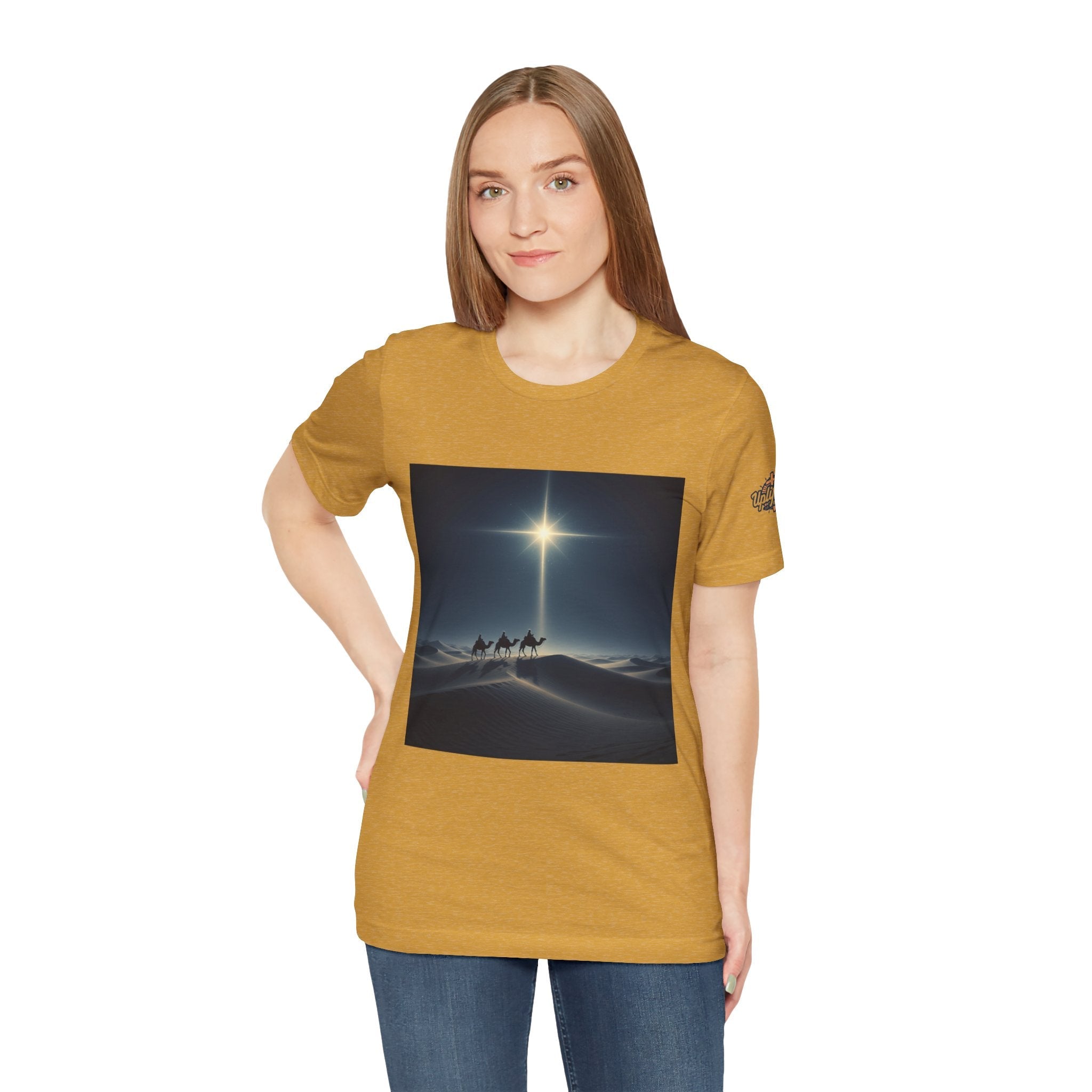 3 Wise Men T-shirt – Magi Camels Nativity Journey Christian Christmas T-shirt for Epiphany Faith & Holy Night Printify