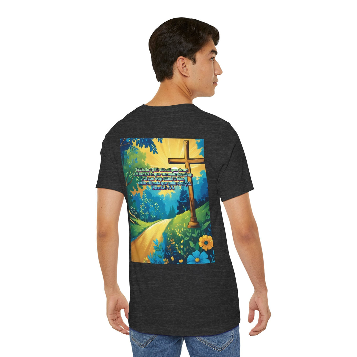 Trust in The Lord Proverbs 3:5-6 Biblical Design Unisex Jersey Short Sleeve Tee Printify