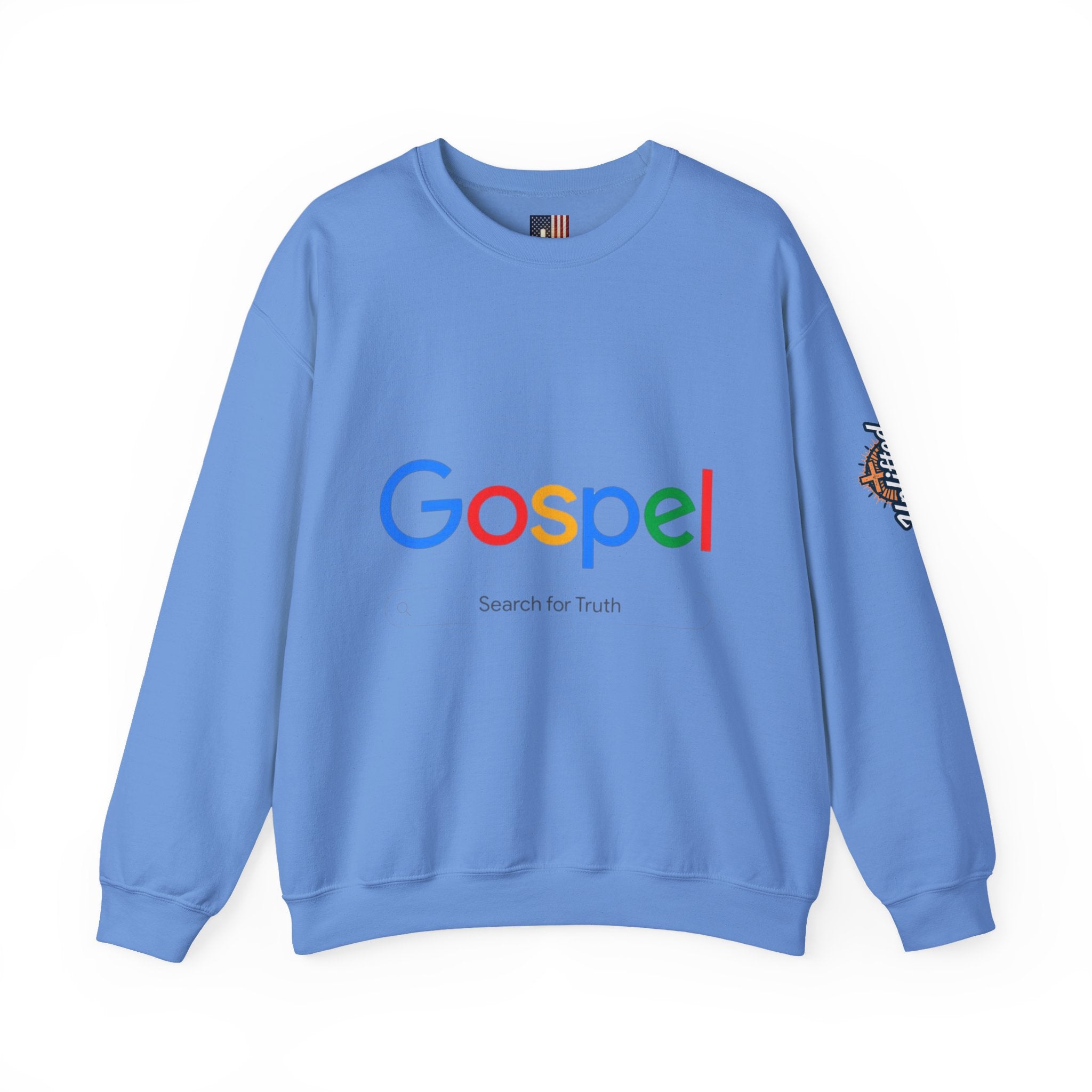 Gospel Graphic Sweatshirt — "Gospel" Colorful Logo Christian Sweatshirt Printify