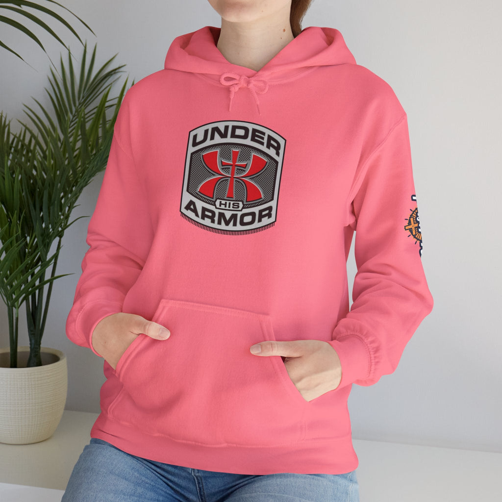 Under Armor Logo Hoodie — Black Athletic Pullover Printify