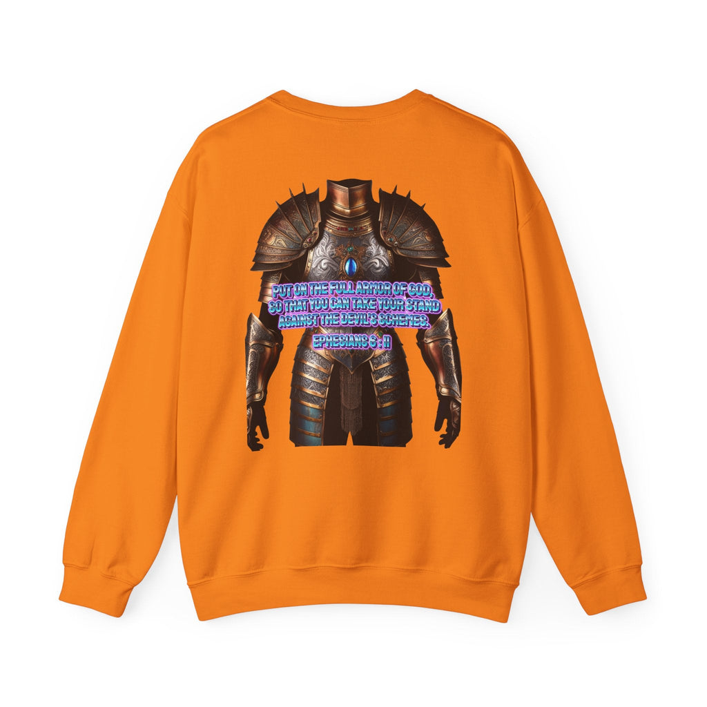 Religious Graphic Armor Of God Design - Unisex Heavy Blend™ Crewneck Sweatshirt Printify
