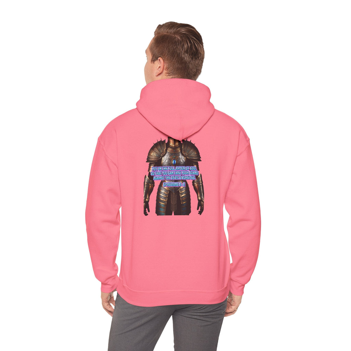 Religious Graphic Armor Of God Design - Unisex Heavy Blend™ Hooded Sweatshirt Printify