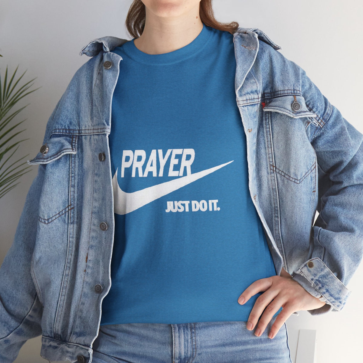 Prayer Just Do It T-shirt - Funny Christian Nike Parody T-shirt - Faith Gear Printify