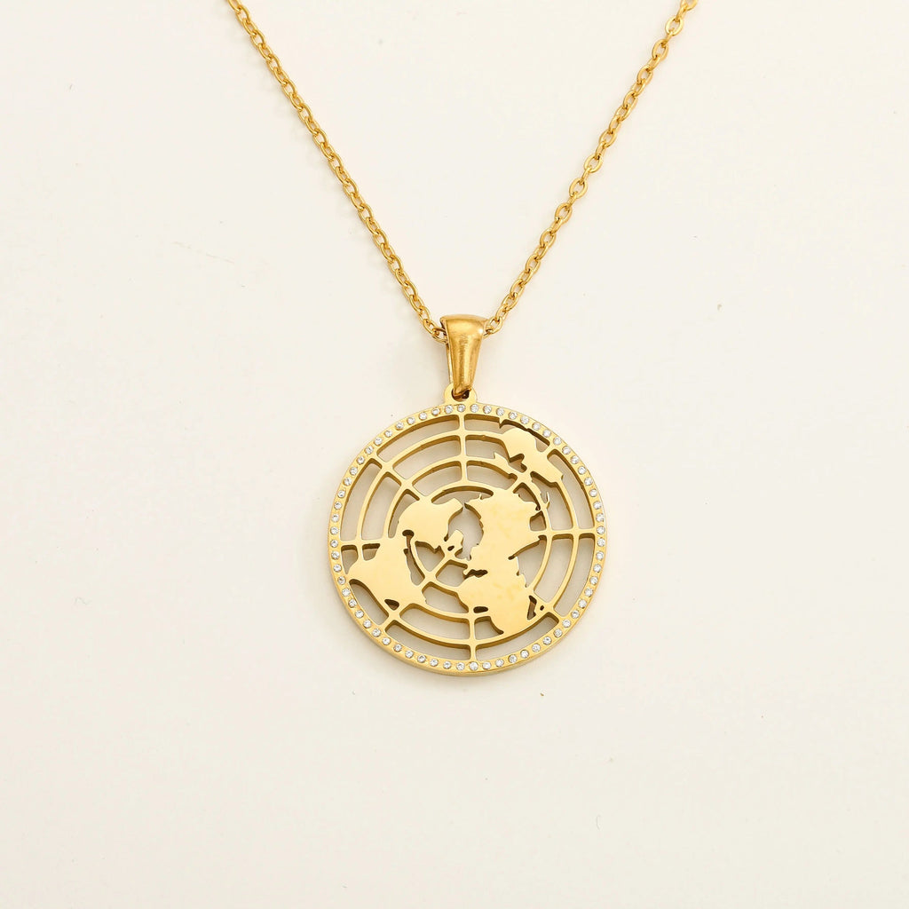 Biblical Flat Earth Pendant Necklace Pretty Little Patriot