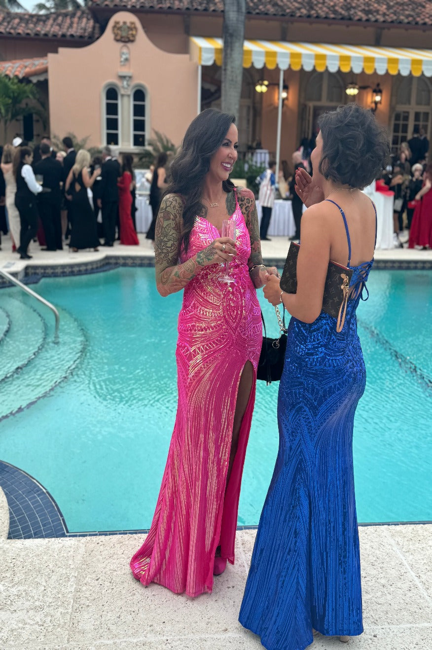 Royal Blue gala gown -clearance Pretty Little Patriot