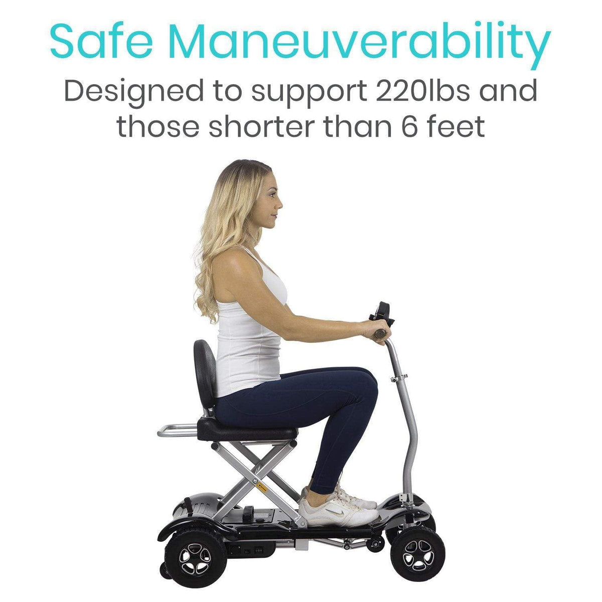 Vive Health MOB1030SLB Folding Mobility Scooter LifeMed USA