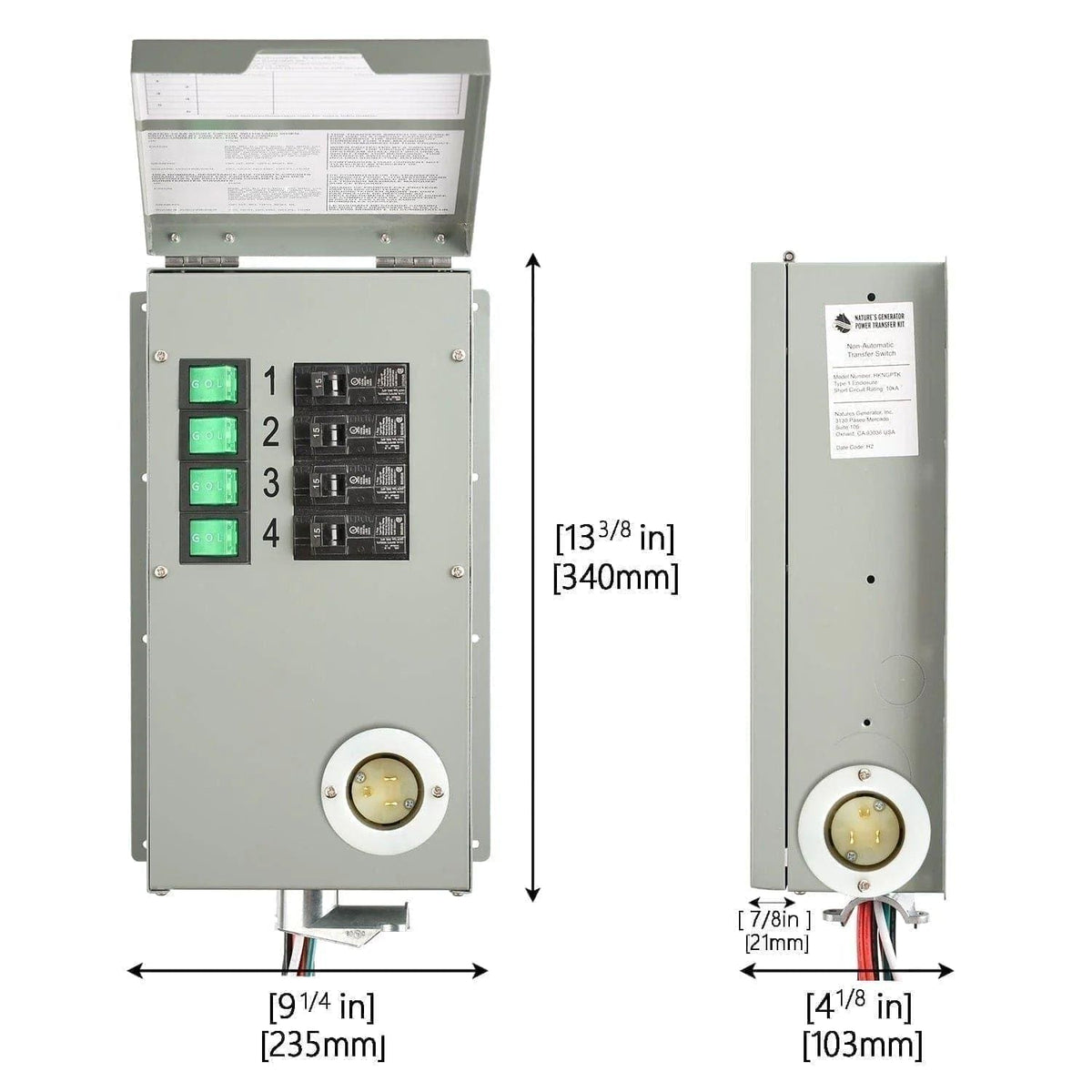 Refurbished - Nature's Generator 120V 15A 4-Circuit Manual Transfer Switch Nature's Generator