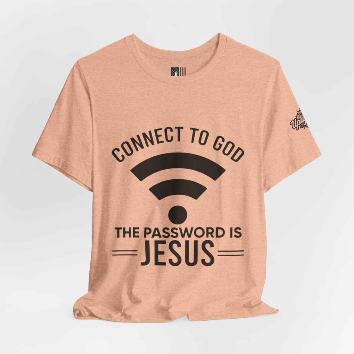 Connect to God T-shirt - WIFI Password is Jesus - Funny Christian Faith T-shirt Printify