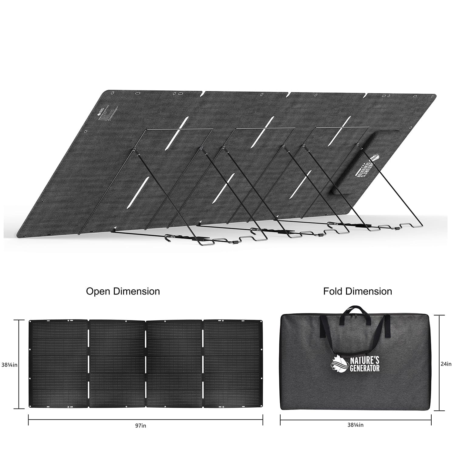Nature's Generator Lithium 6000 with Solar Panel Nature's Generator