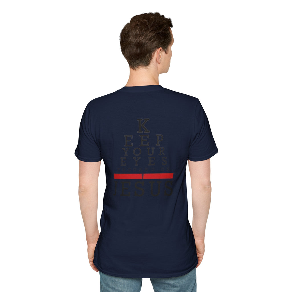 Keep Your Eyes Focused on Jesus T-shirt - Eye Chart Christian T-shirt - Faith Apparel Printify