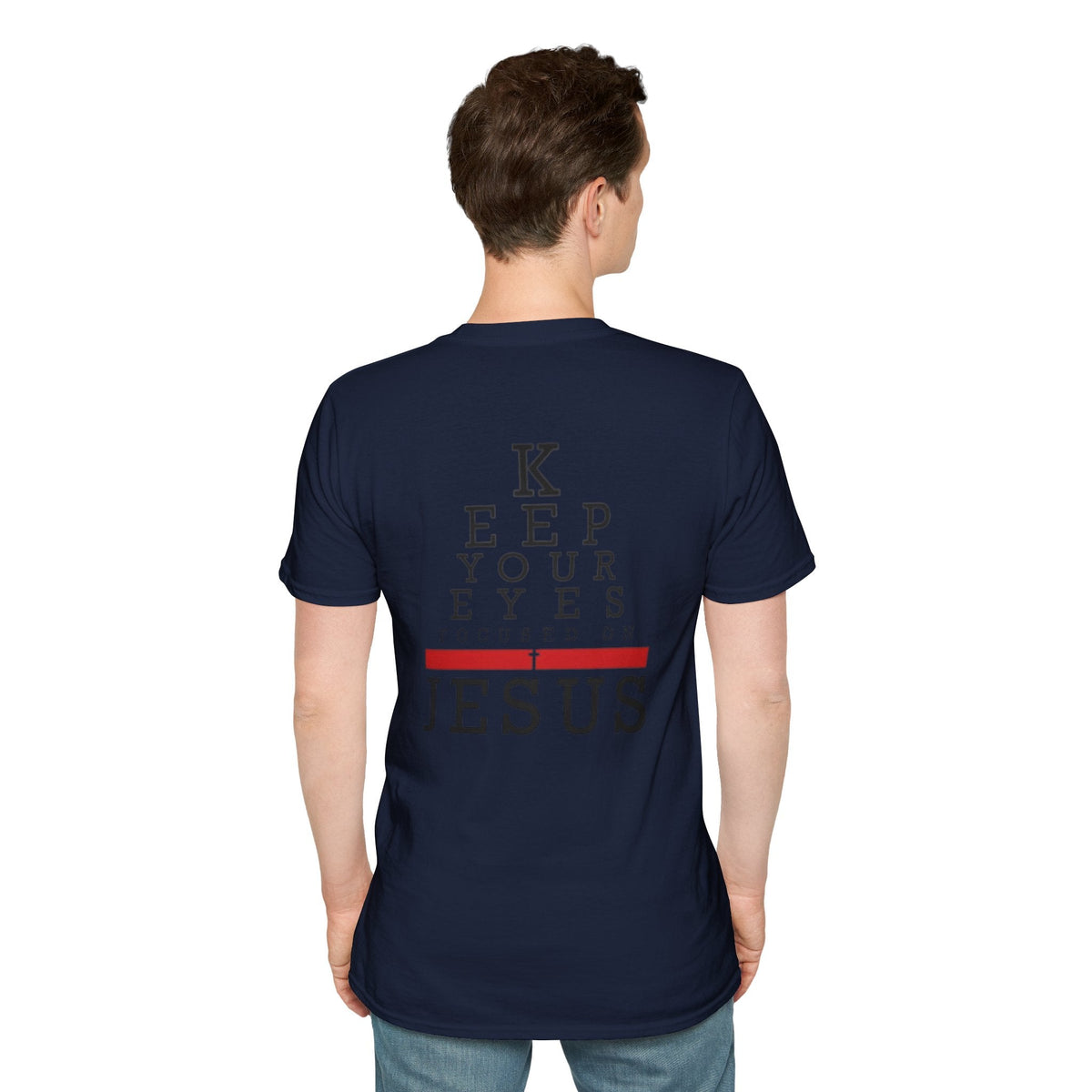 Keep Your Eyes Focused on Jesus T-shirt - Eye Chart Christian T-shirt - Faith Apparel Printify