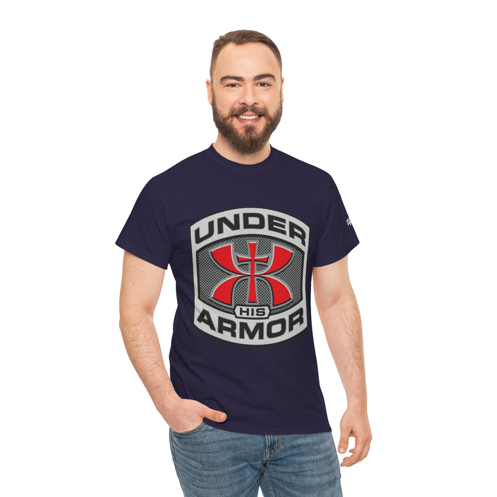 Under HIS Armor Christian T-Shirt — Faith-Inspired Under Armour Style Printify