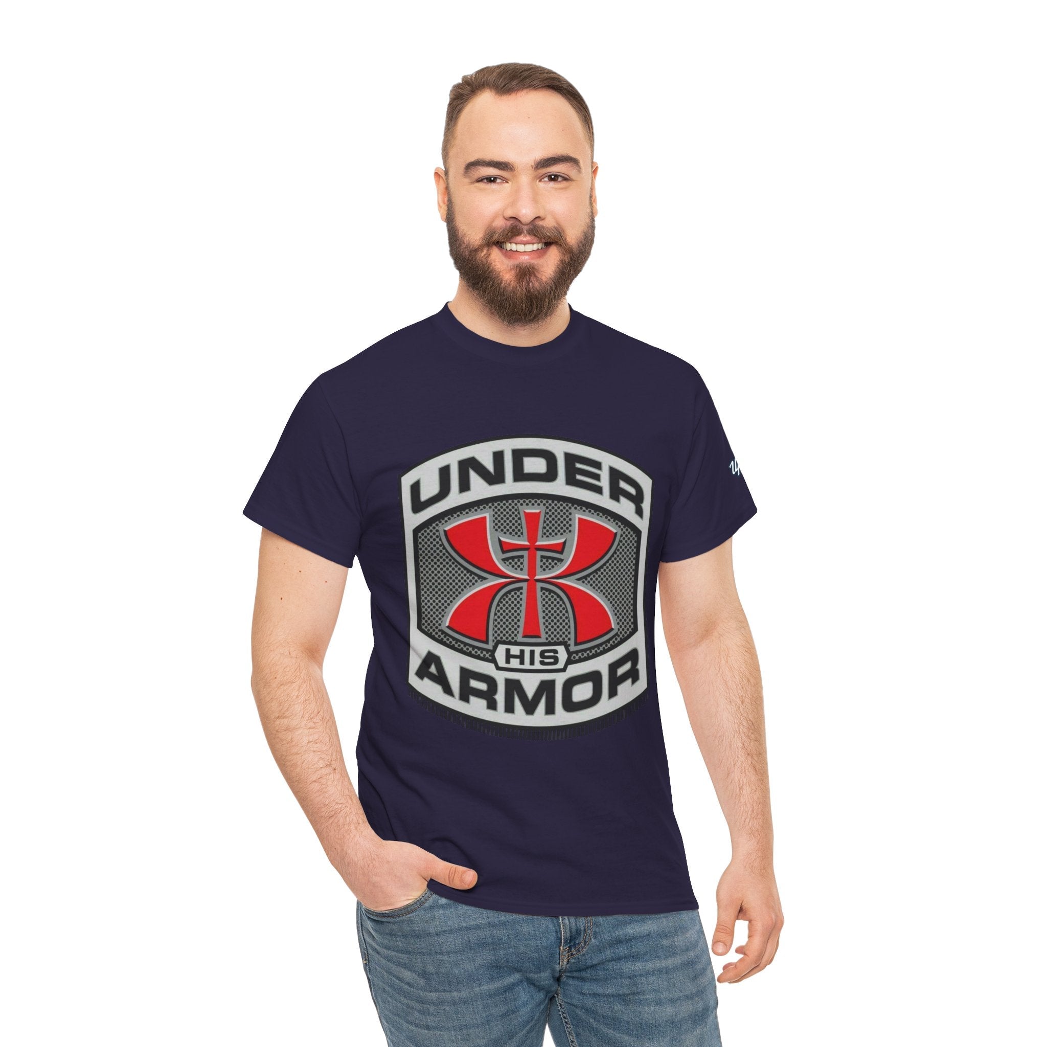 Under HIS Armor Christian T-Shirt — Faith-Inspired Under Armour Style Printify