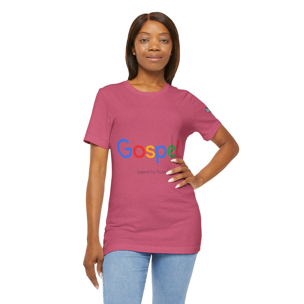 Gospel Graphic Tee — "Gospel" Colorful Logo Christian T-Shirt Printify