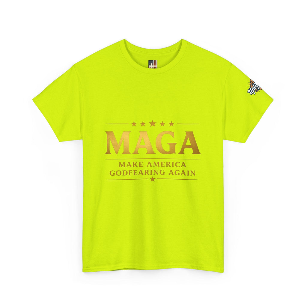 MAGA Gold Letter T-Shirt — "Make America Great Again" Printify