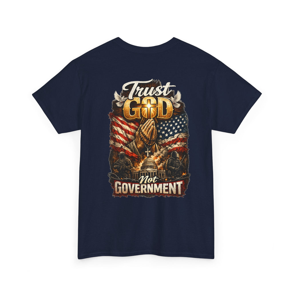 Trust God Not Government T-Shirt — Vintage Patriotic Christian Tee Printify