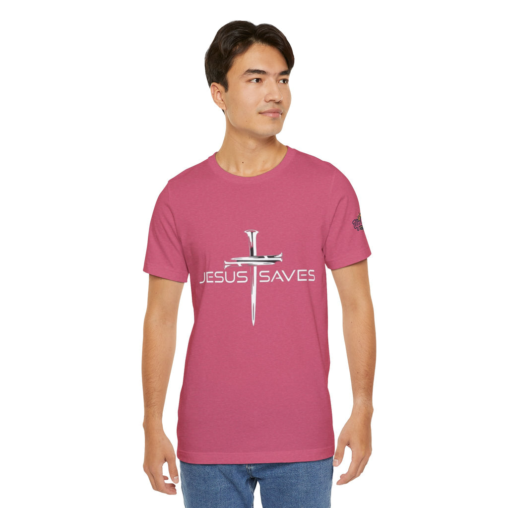 Copy of Jesus Saves T-shirt – 3 Nails Crucifix Cross Christian T-shirt for Redemption Faith & Bold Salvation