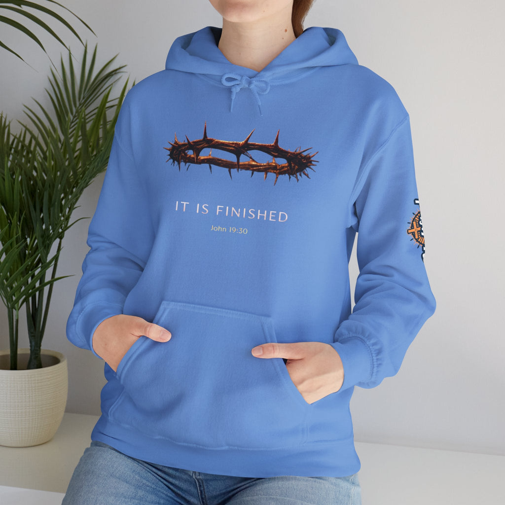 It Is Finished Crown of Thorns Hoodie — Christian John 19:30 Faith Hoodie Printify