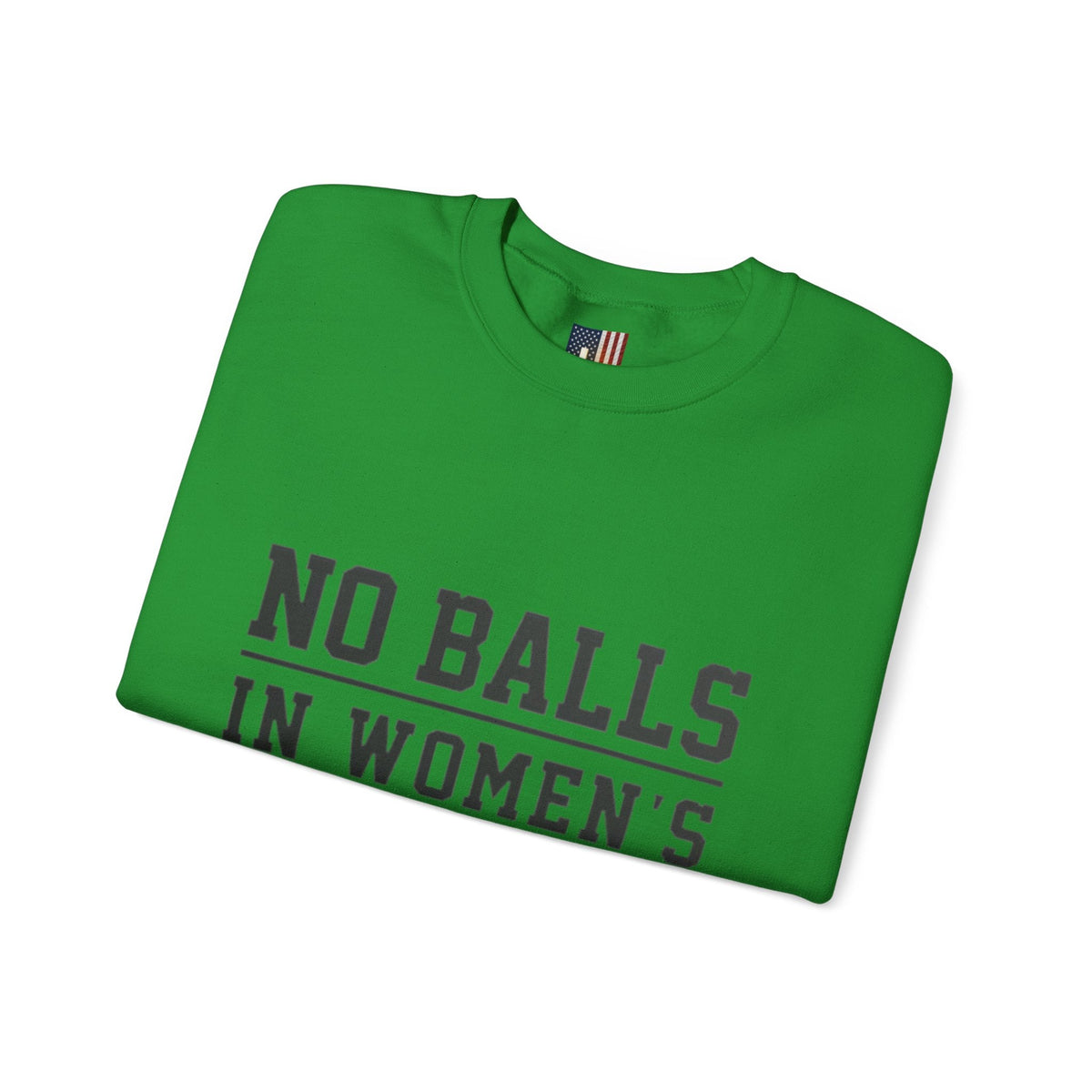 No Balls in Women's Stalls Crewneck Sweatshirt — Bold Statement Pullover Printify
