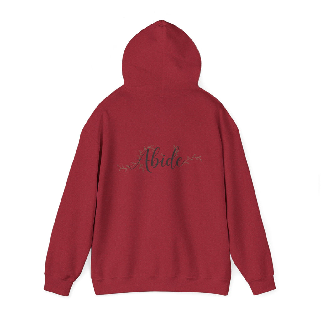 Abide Hoodie – Vine Wrapped John 15:5 Christian Hoodie for Cozy Devotion Printify
