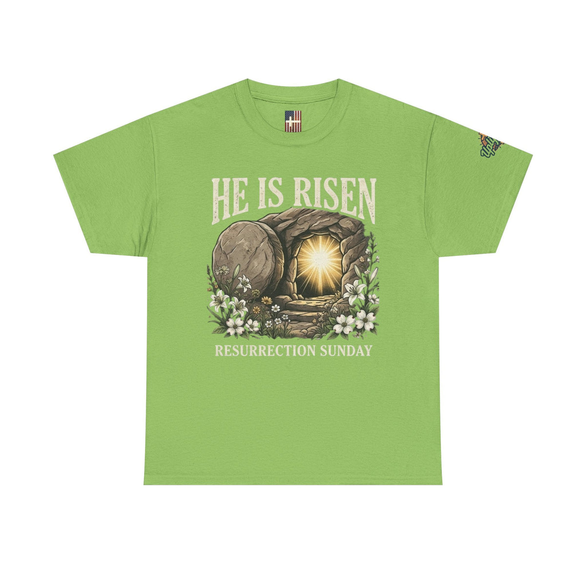 He Is Risen T-Shirt — Jesus Christ Resurrection Easter Tee Printify