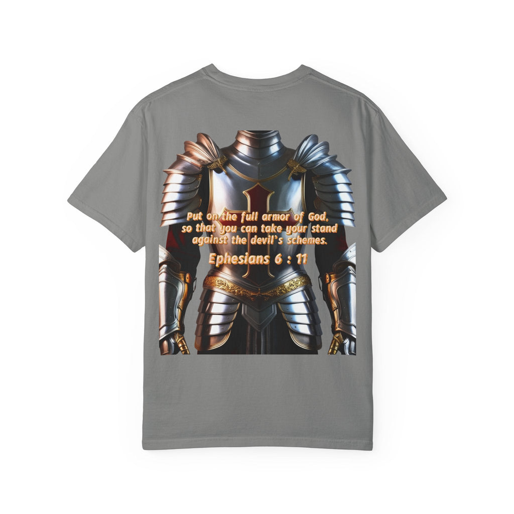 Religious Graphic Armor Of God Design - Unisex Garment-Dyed T-shirt Printify