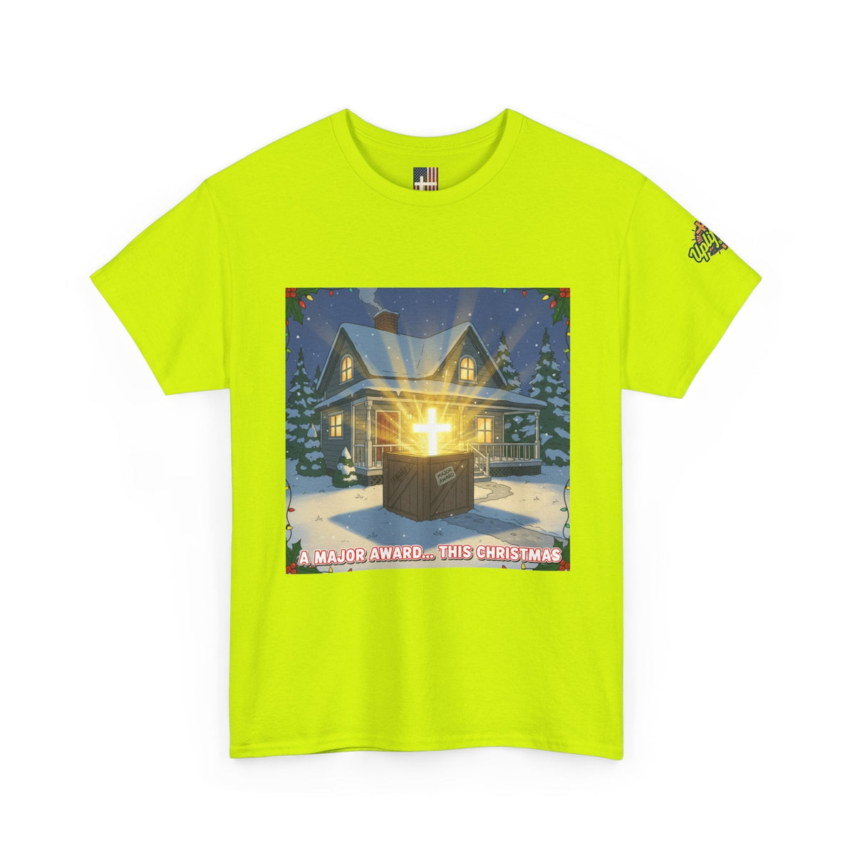 A Major Award This Christmas T-shirt – Fragile Leg Lamp Parody Cross Unboxing Christian T-shirt for Hilarious Faith & Holiday Glow Printify