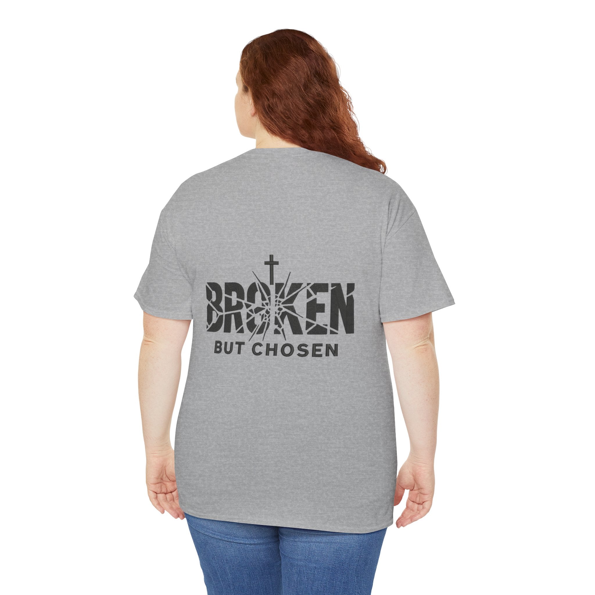 Broken But Chosen T-Shirt — Inspirational Faith Graphic Tee Printify